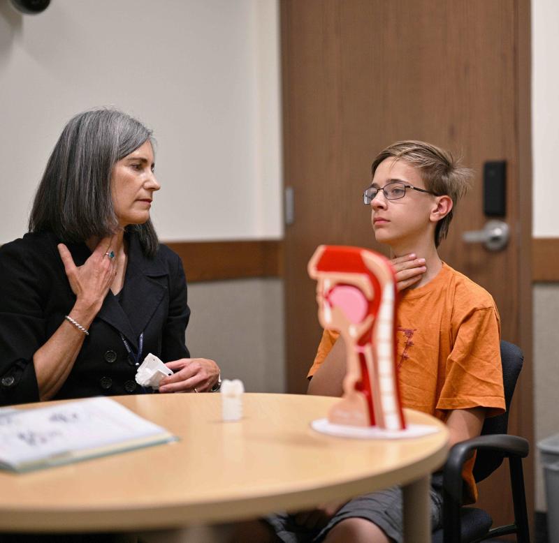 A doctor and her patient