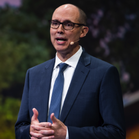 Dean Richard Osguthorpe speaking at the BYU Devotional